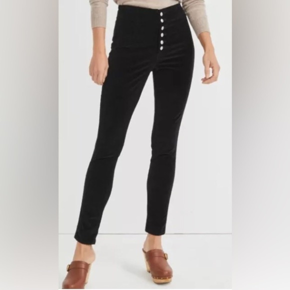 NWOT Veronica Beard 10” Skinny Jeans Velvet Black High Rise Ankle Length Size:25 - Picture 1 of 16